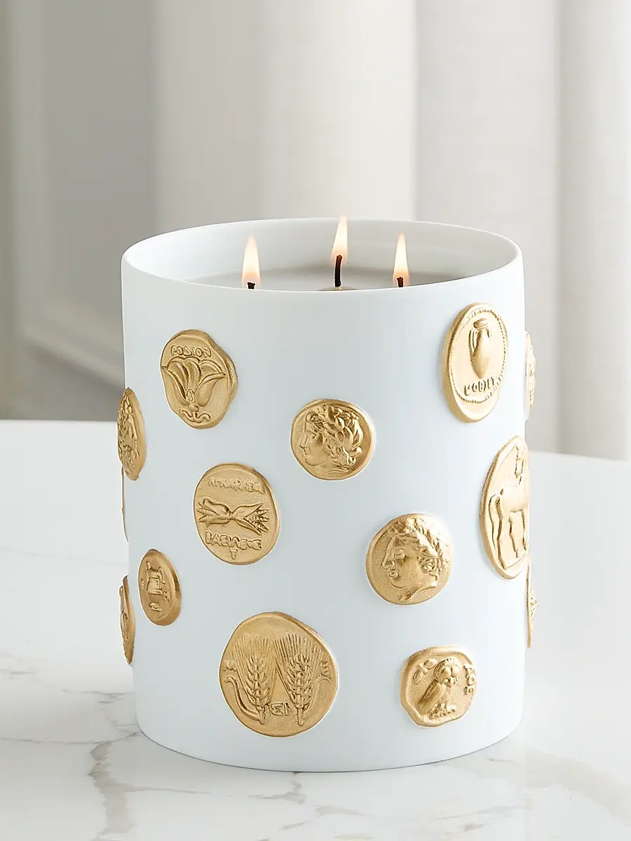 L'Objet Medaille 3-Wick Candle - White Gold | Image 1 L'Objet Medaille 3-Wick Candle - White Gold | Image 1