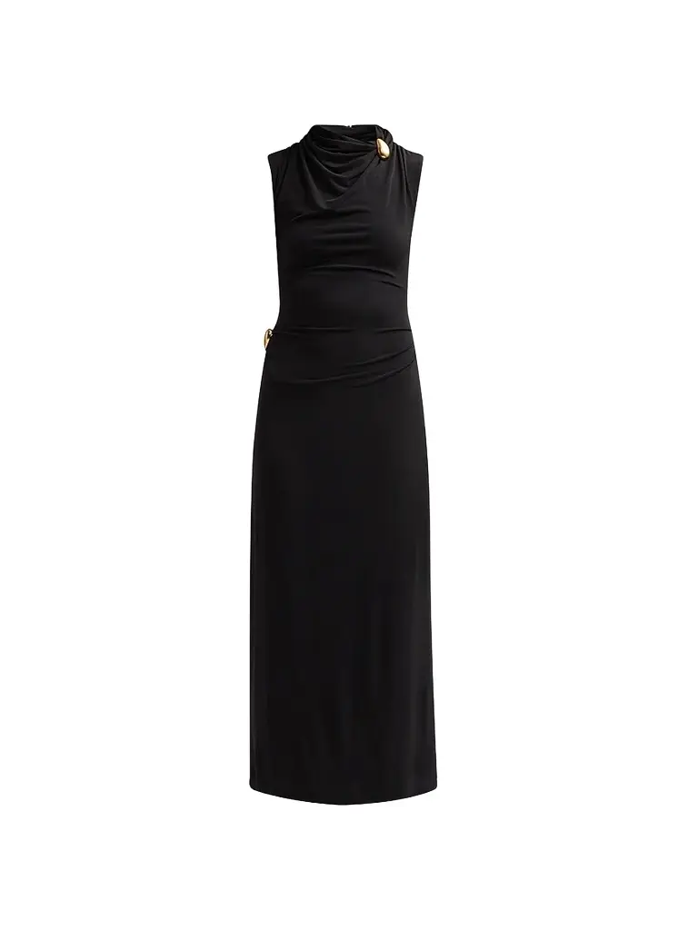 Altuzarra Women's Betsy Draped Midi Dress - Black | Image 1 Altuzarra Women's Betsy Draped Midi Dress - Black | Image 1