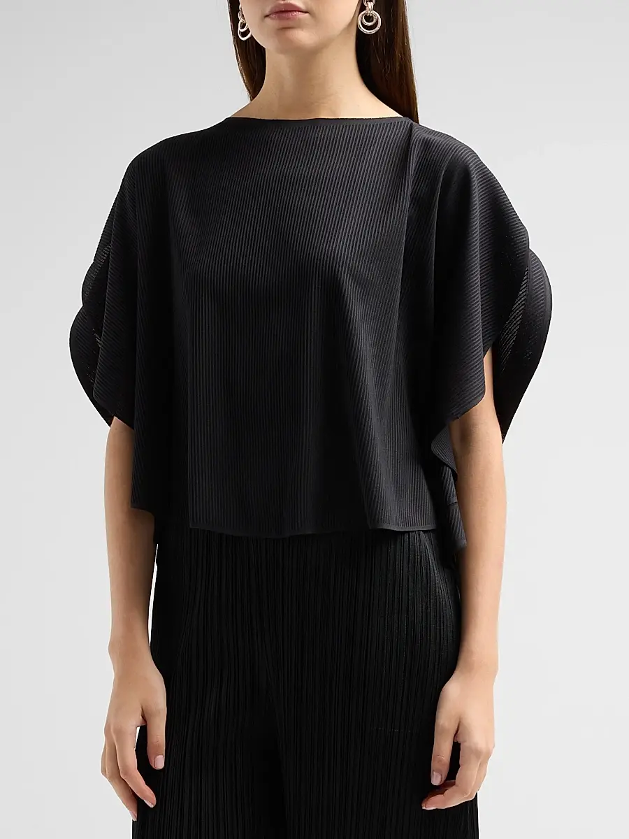 Pleats Please Issey Miyake Women's A-Poc Pleated Draped Top | Thumbnail 4 Pleats Please Issey Miyake Women's A-Poc Pleated Draped Top | Thumbnail 4