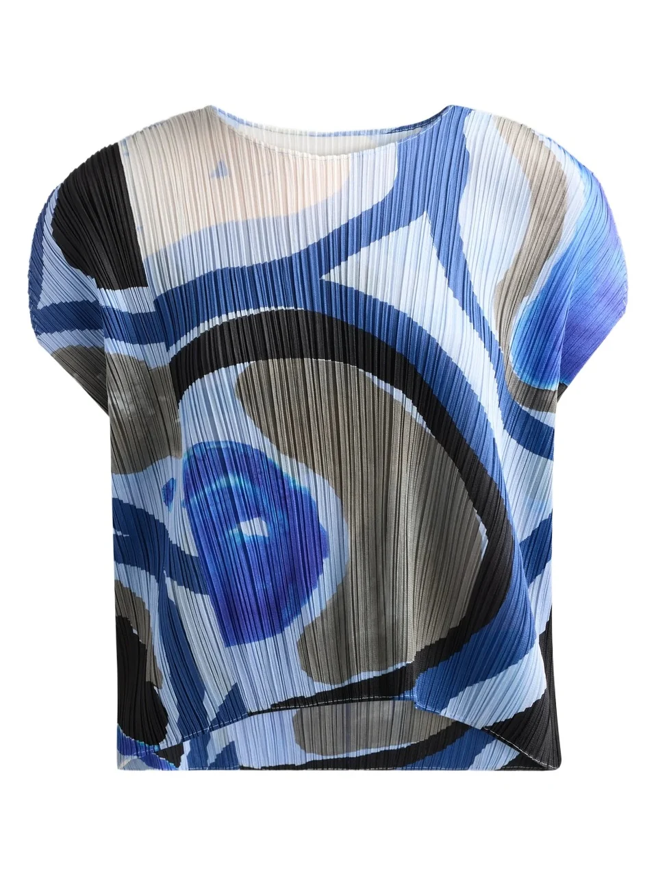 Pleats Please Issey Miyake Women's Roll Printed Pleated Top