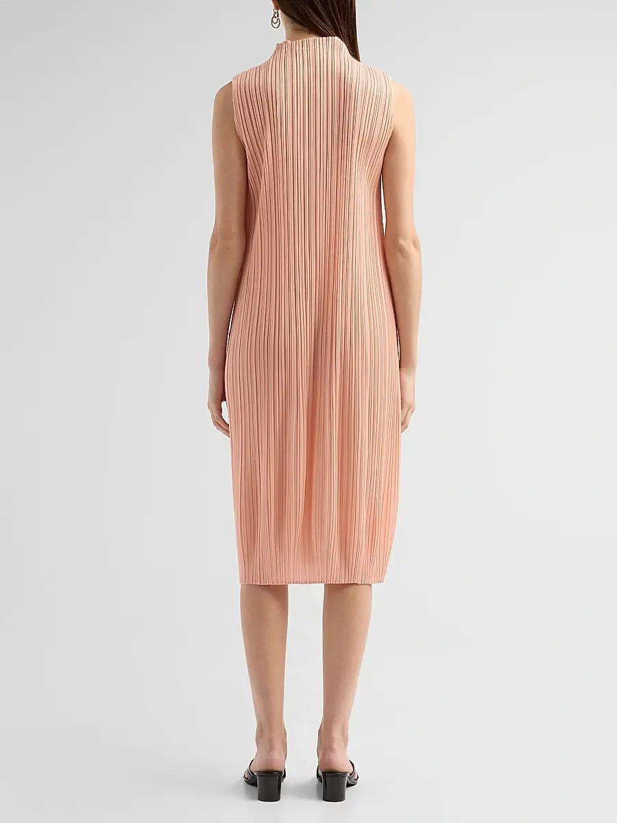 Pleats Please Issey Miyake Women's Ribbed Midi Dress | Thumbnail 3