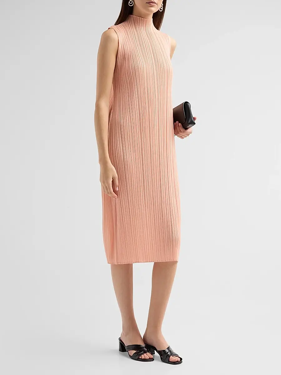 Pleats Please Issey Miyake Women's Ribbed Midi Dress | Thumbnail 4