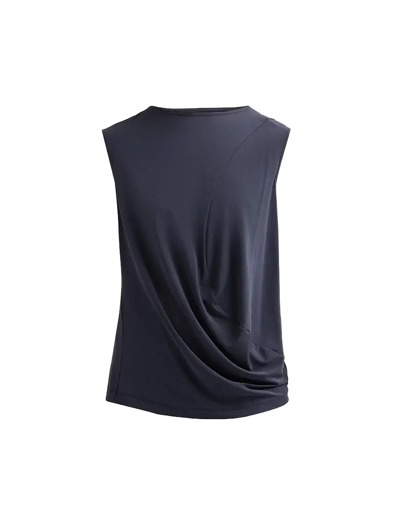 Issey Miyake Women's Jersey Draped Top - Dark Navy | Image 1 Issey Miyake Women's Jersey Draped Top - Dark Navy | Image 1