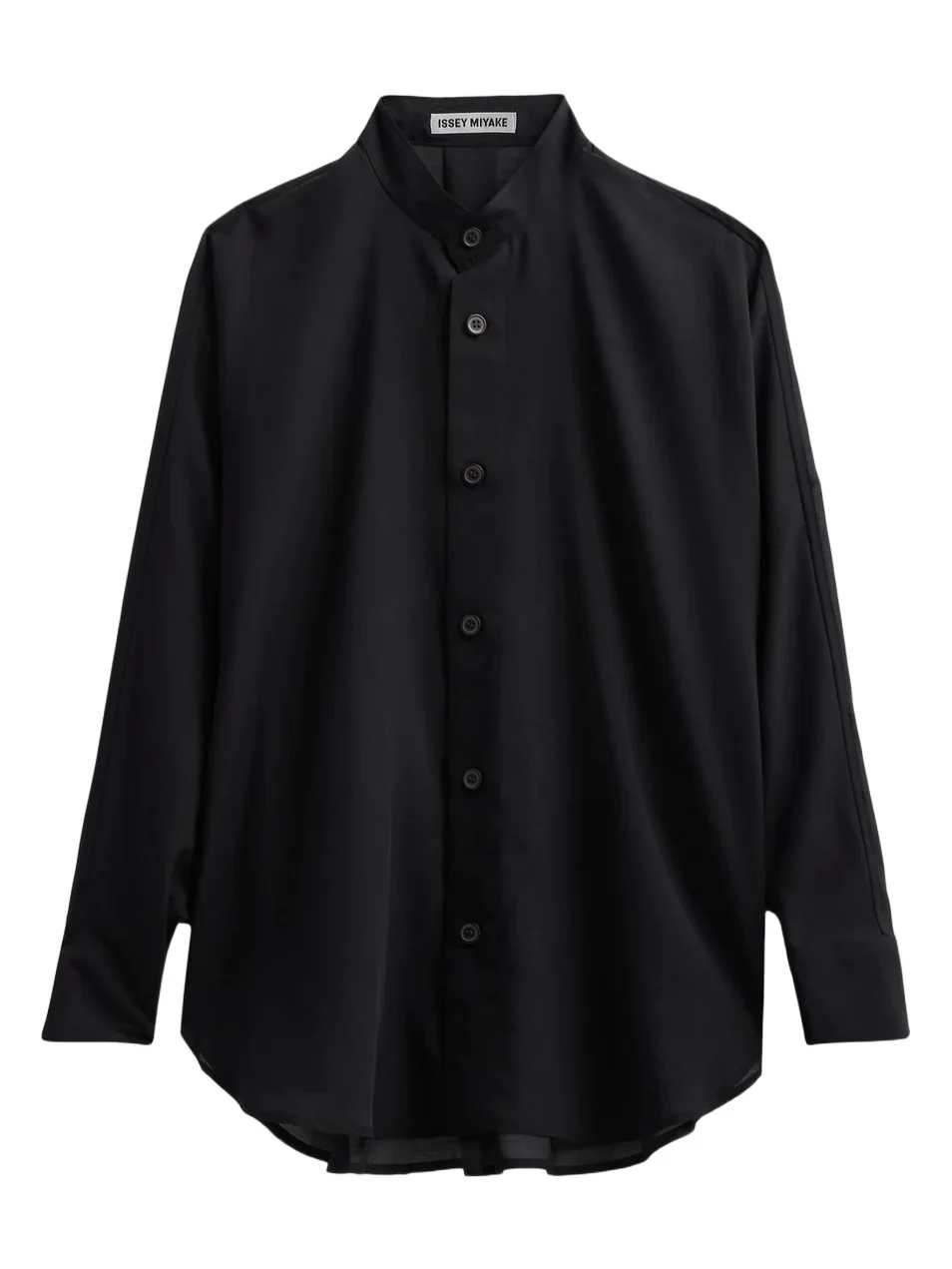 Women's Band Collar Wool-Blend Shirt Women's Band Collar Wool-Blend Shirt