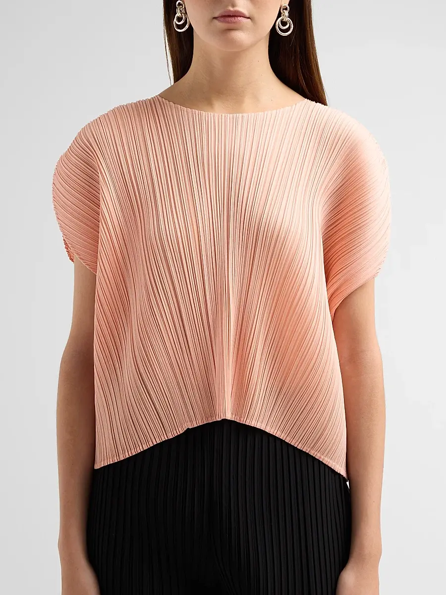 Pleats Please Issey Miyake Women's Round Neck Pleated Top | Thumbnail 5 Pleats Please Issey Miyake Women's Round Neck Pleated Top | Thumbnail 5
