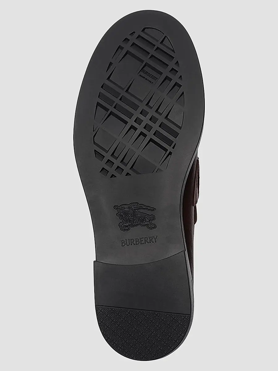 Burberry Men's Pembroke Checked Leather Loafers | Thumbnail 5 Burberry Men's Pembroke Checked Leather Loafers | Thumbnail 5