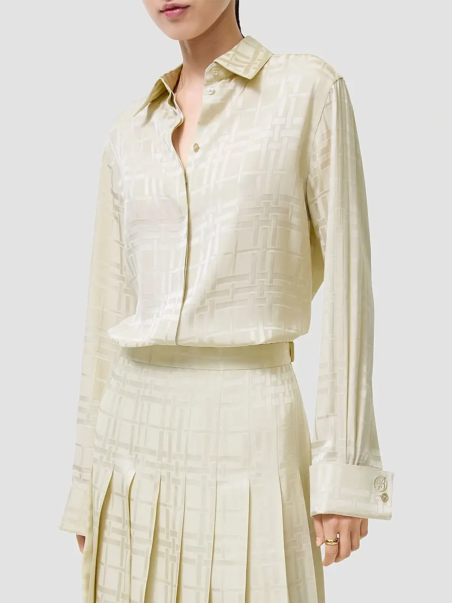 Burberry Women's Check Silk Classic-Fit Shirt | Thumbnail 2 Burberry Women's Check Silk Classic-Fit Shirt | Thumbnail 2