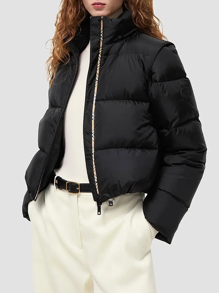 Burberry Women's Langdale Hooded Convertible Puffer Jacket | Thumbnail 4