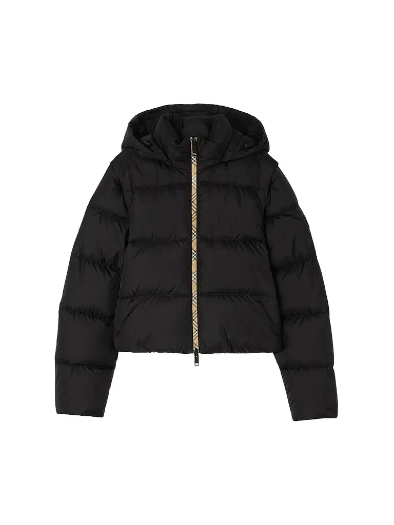 Burberry Women's Langdale Hooded Convertible Puffer Jacket - Black | Image 1 Burberry Women's Langdale Hooded Convertible Puffer Jacket - Black | Image 1