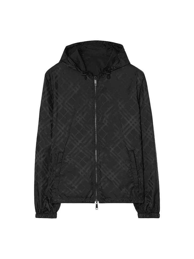 Burberry Men's Newport Check Windbreaker Jacket - Black Ip Check | Image 1 Burberry Men's Newport Check Windbreaker Jacket - Black Ip Check | Image 1