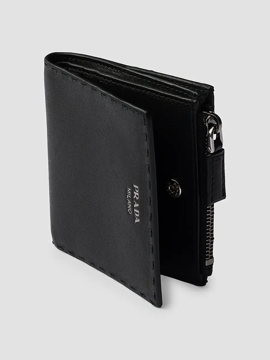 Prada Men's Small Leather Wallet | Thumbnail 4 Prada Men's Small Leather Wallet | Thumbnail 4