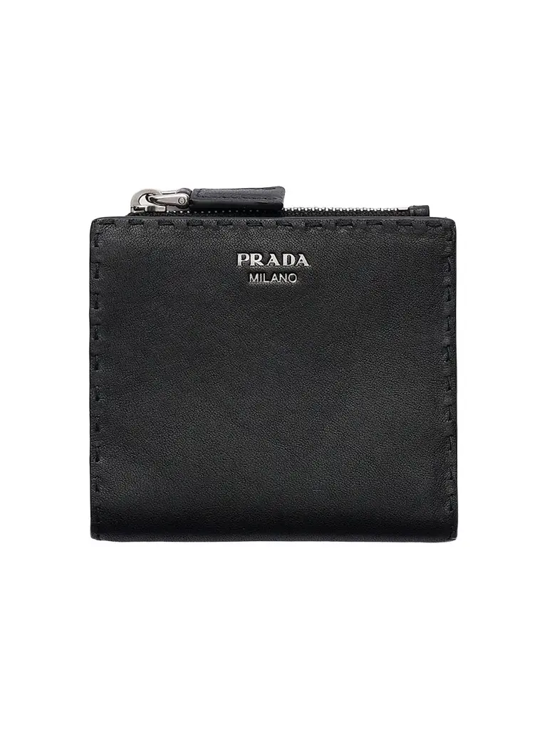 Prada Men's Leather Wallet - Black | Image 1 Prada Men's Leather Wallet - Black | Image 1
