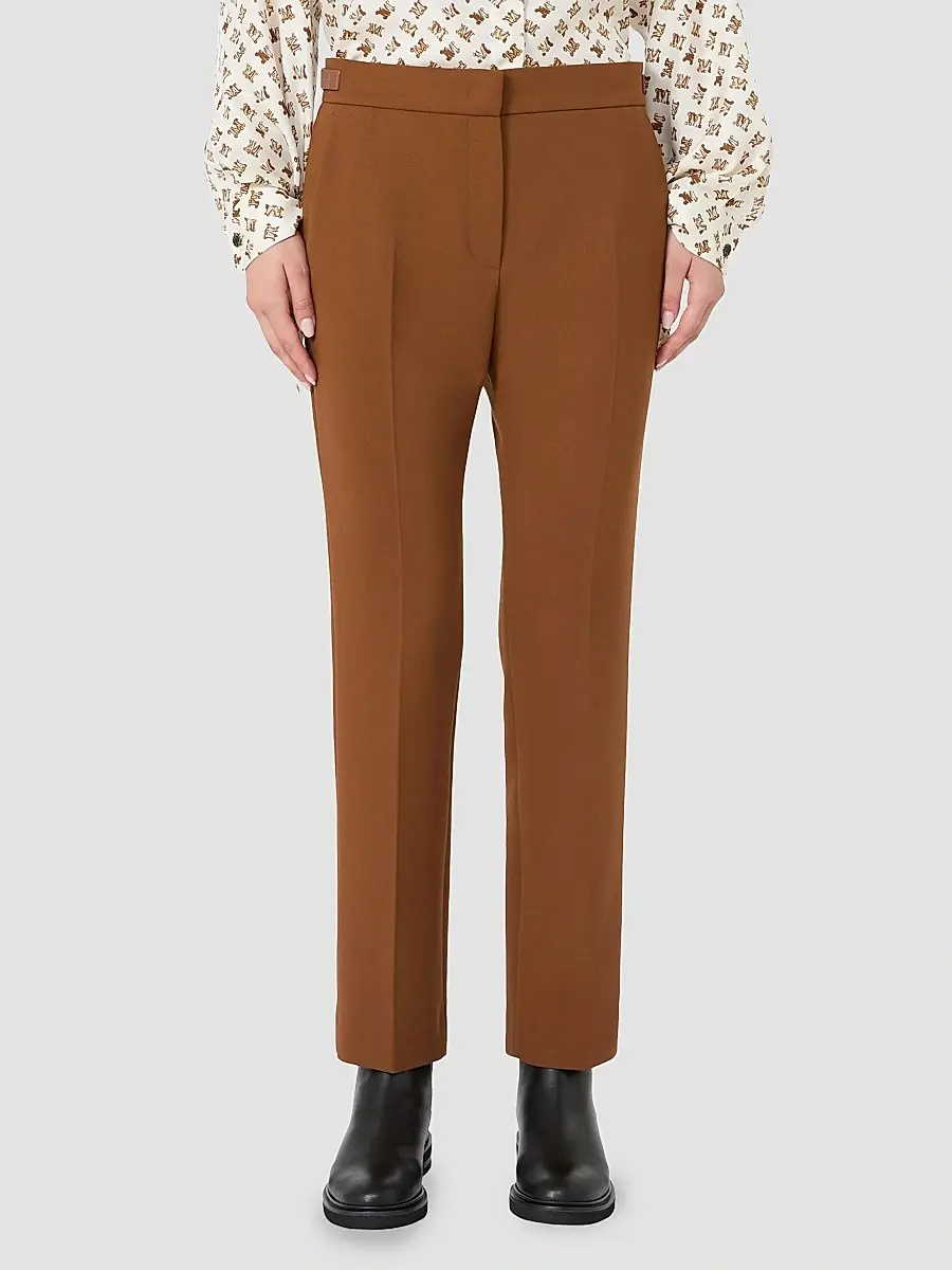 Max Mara Women's Slim Double Woollen Cloth Trousers | Thumbnail 3 Max Mara Women's Slim Double Woollen Cloth Trousers | Thumbnail 3