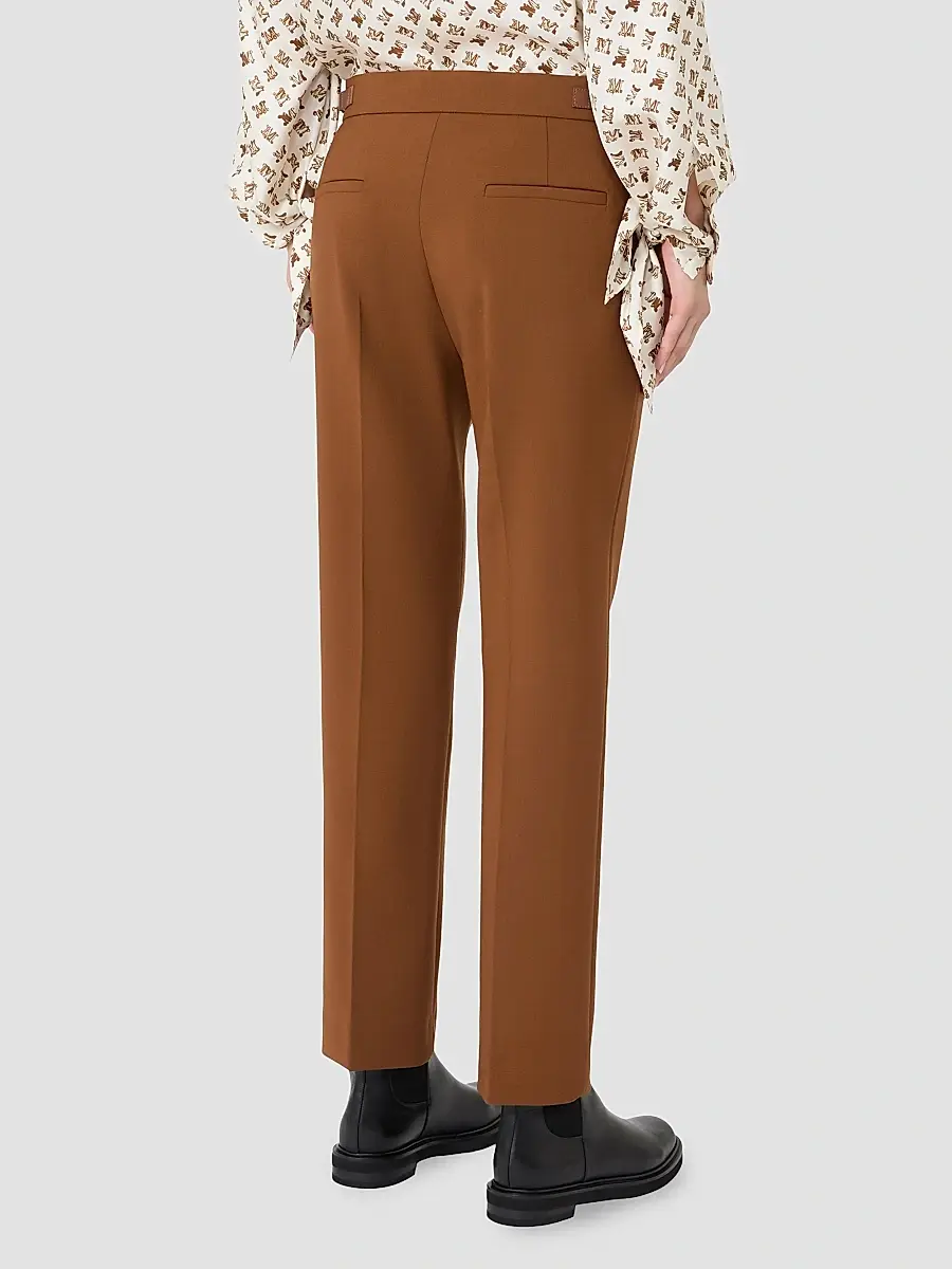 Max Mara Women's Slim Double Woollen Cloth Trousers | Thumbnail 4 Max Mara Women's Slim Double Woollen Cloth Trousers | Thumbnail 4