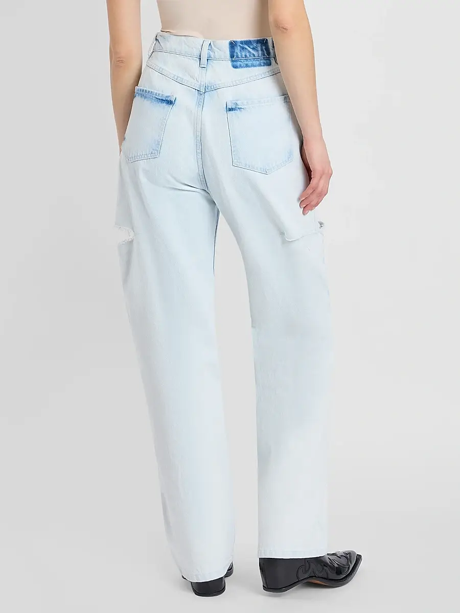 Maison Margiela Women's Distressed Barrel Jeans | Thumbnail 3 Maison Margiela Women's Distressed Barrel Jeans | Thumbnail 3