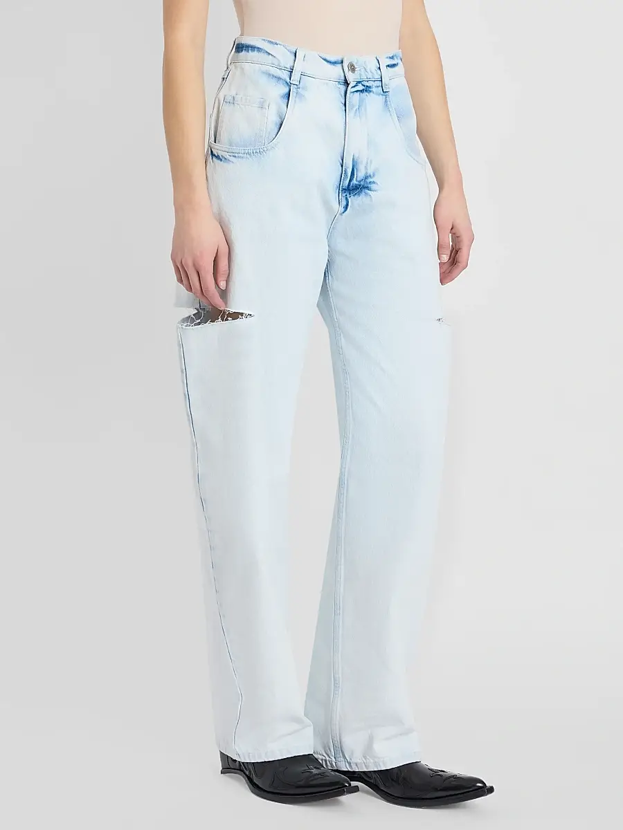 Maison Margiela Women's Distressed Barrel Jeans | Thumbnail 4 Maison Margiela Women's Distressed Barrel Jeans | Thumbnail 4