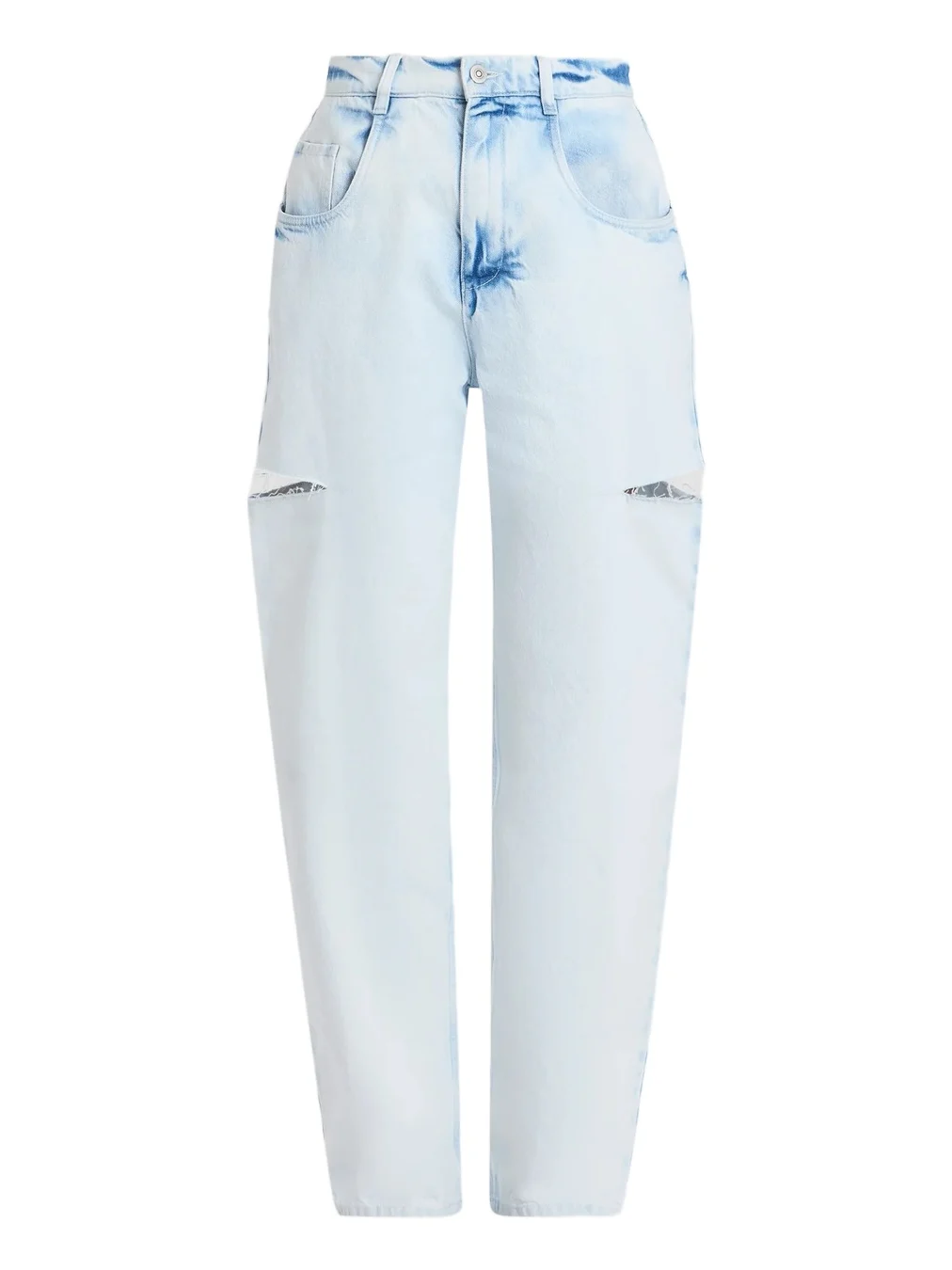 Women's Distressed Barrel Jeans