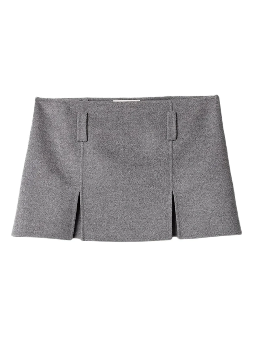 Women's Double Cashmere and Wool Mini Skirt Women's Double Cashmere and Wool Mini Skirt