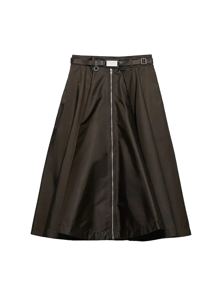 Prada Women's Nylon Skirt - Brown | Image 1 Prada Women's Nylon Skirt - Brown | Image 1