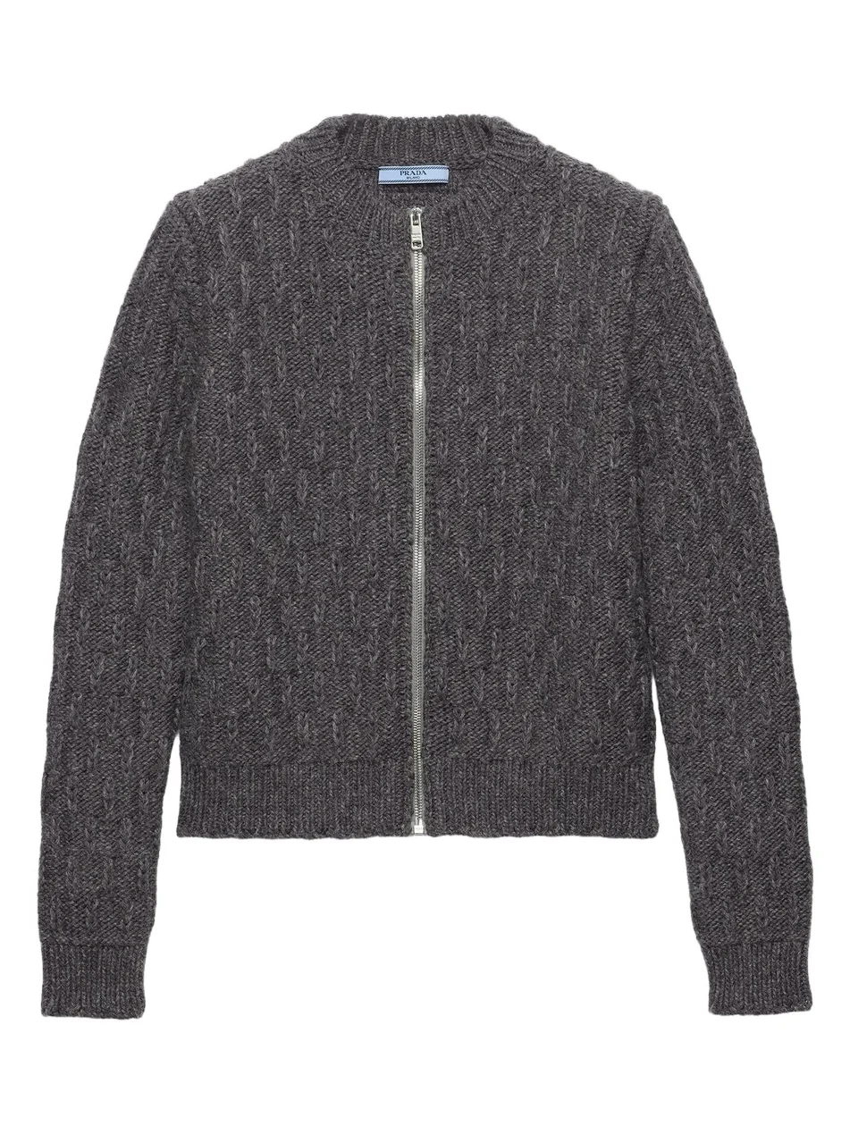 Women's Wool and Alpaca Cardigan - Grey Women's Wool and Alpaca Cardigan - Grey