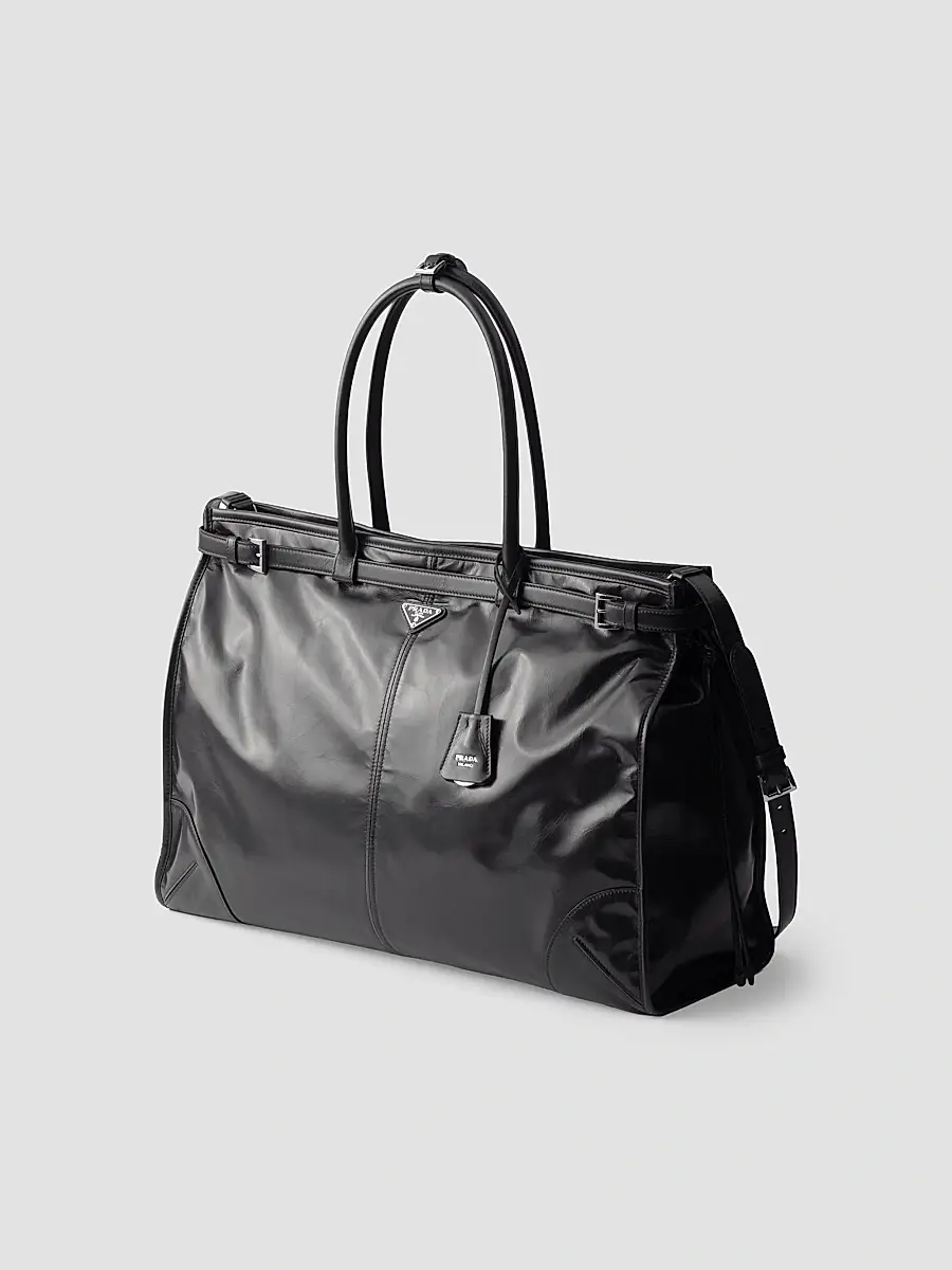 Prada Men's Bonnie Leather Tote Bag | Thumbnail 2