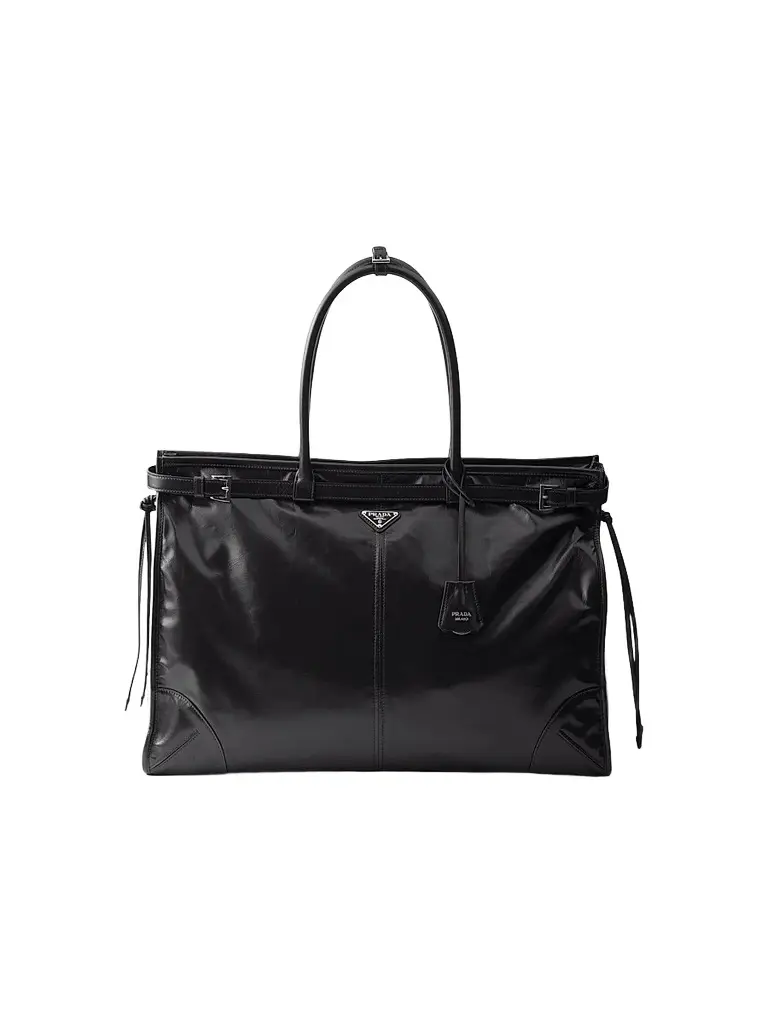 Prada Men's Bonnie Leather Tote Bag - Black | Image 1 Prada Men's Bonnie Leather Tote Bag - Black | Image 1