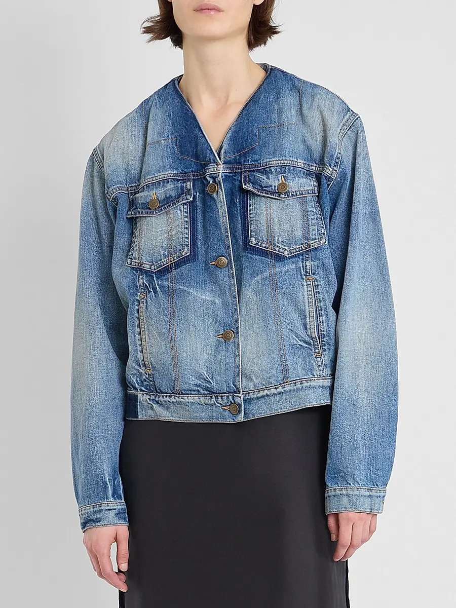 Maison Margiela Women's Faded Denim Jacket | Thumbnail 5