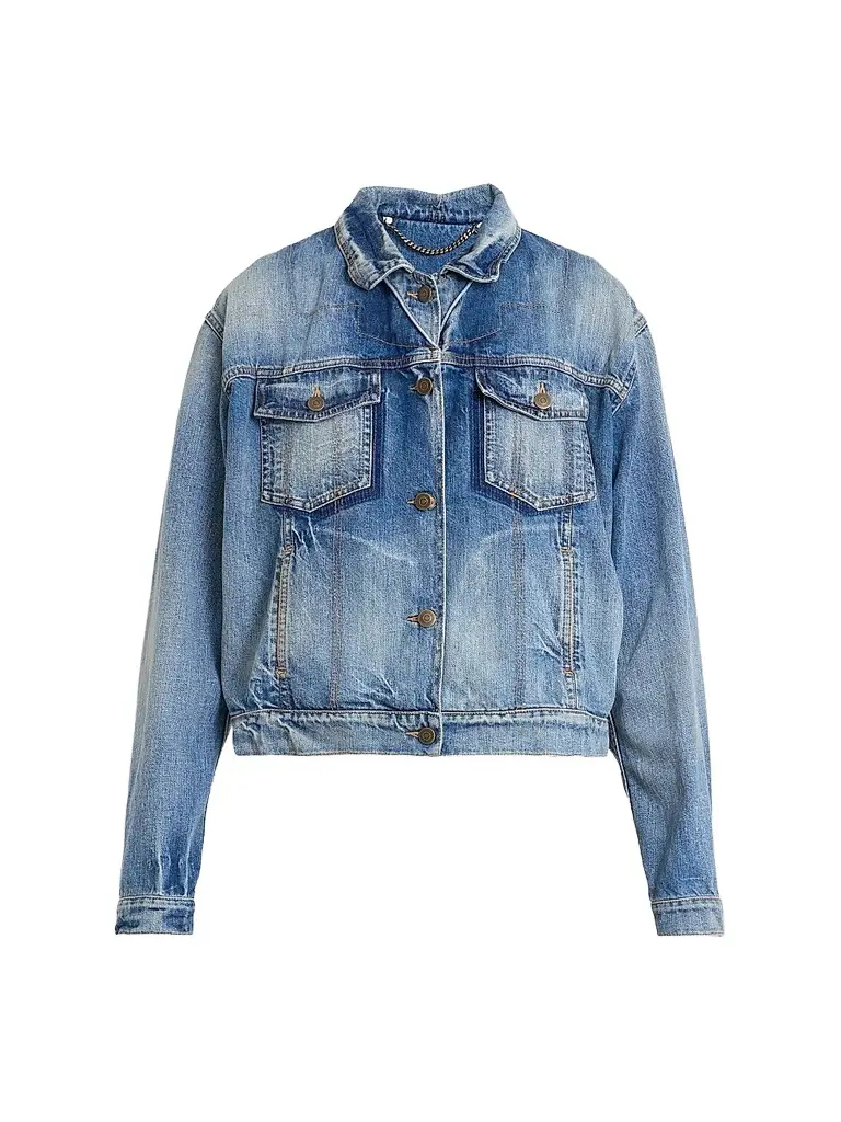 Maison Margiela Women's Faded Denim Jacket - Blue Denim Vintage | Image 1 Maison Margiela Women's Faded Denim Jacket - Blue Denim Vintage | Image 1