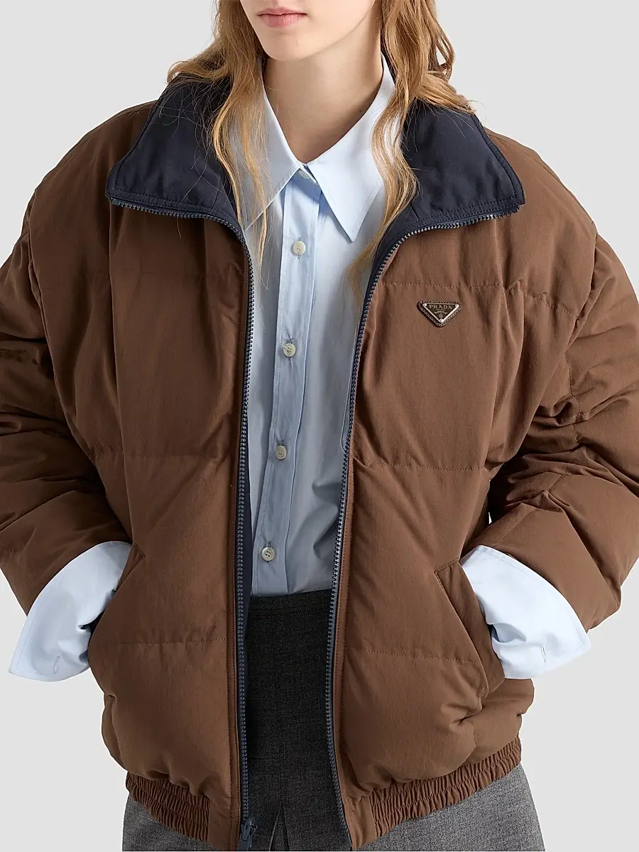Prada Women's Reversible Re-nylon Down Jacket | Thumbnail 6 Prada Women's Reversible Re-nylon Down Jacket | Thumbnail 6