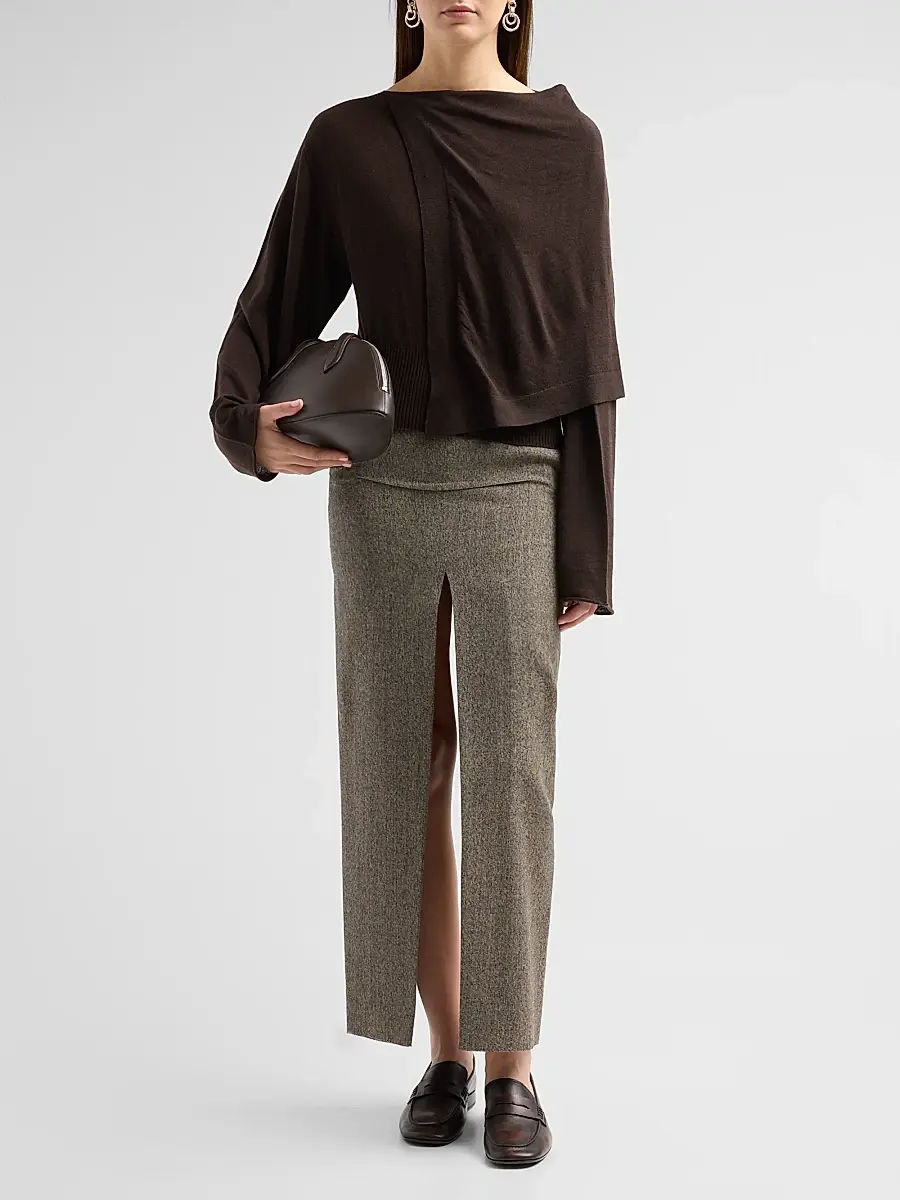 Rick Owens Women's Draped Wool Scarf Top | Thumbnail 2 Rick Owens Women's Draped Wool Scarf Top | Thumbnail 2
