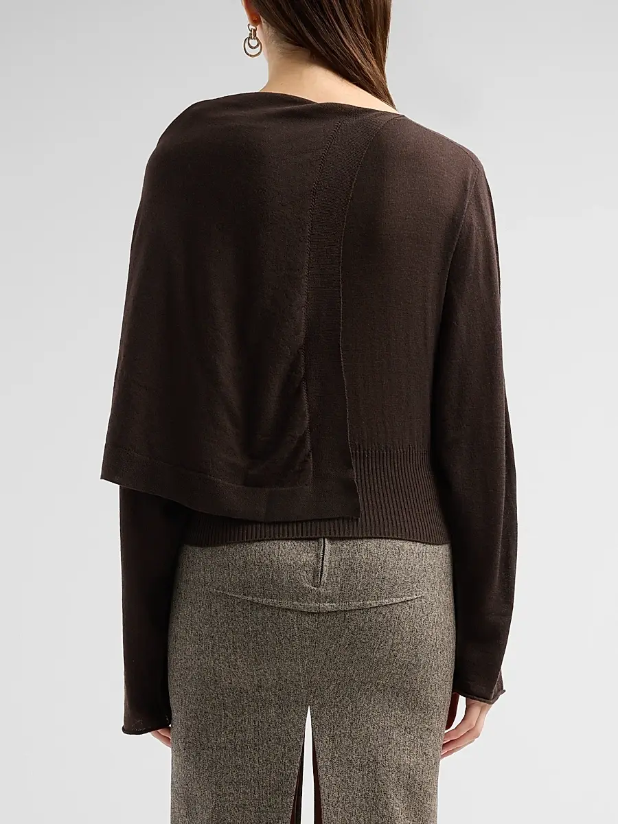 Rick Owens Women's Draped Wool Scarf Top | Thumbnail 3 Rick Owens Women's Draped Wool Scarf Top | Thumbnail 3