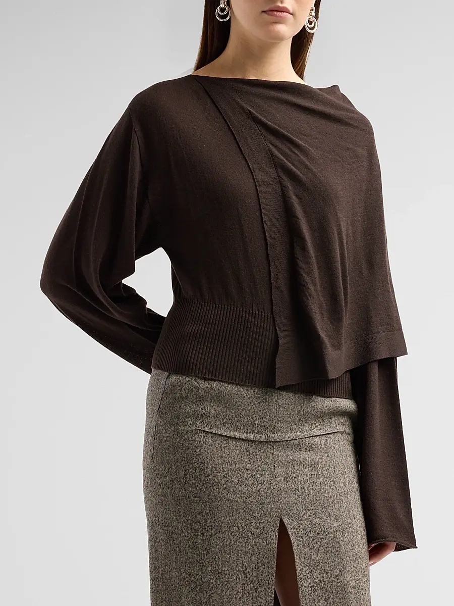 Rick Owens Women's Draped Wool Scarf Top | Thumbnail 4 Rick Owens Women's Draped Wool Scarf Top | Thumbnail 4