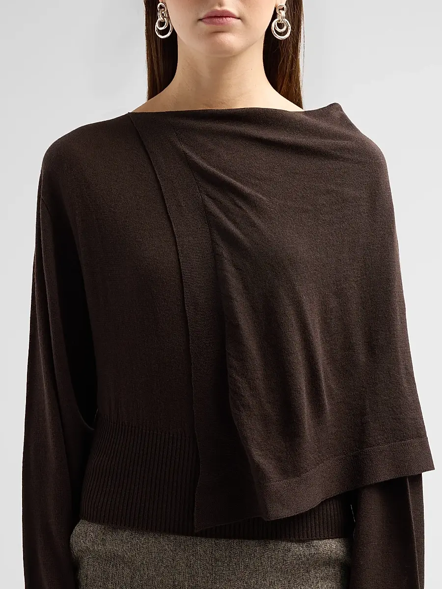 Rick Owens Women's Draped Wool Scarf Top | Thumbnail 5 Rick Owens Women's Draped Wool Scarf Top | Thumbnail 5