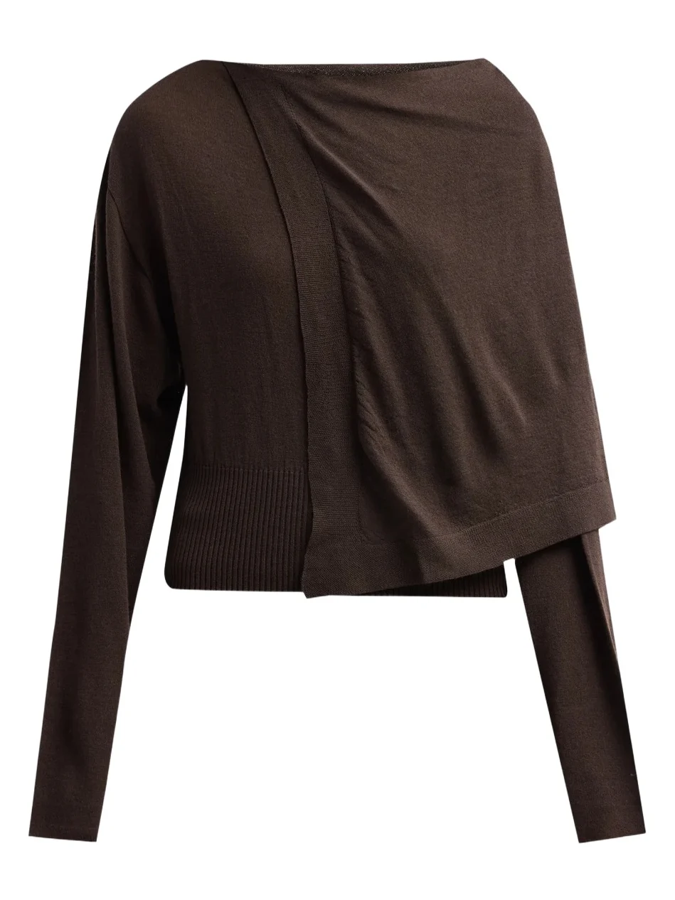 Women's Draped Wool Scarf Top Women's Draped Wool Scarf Top
