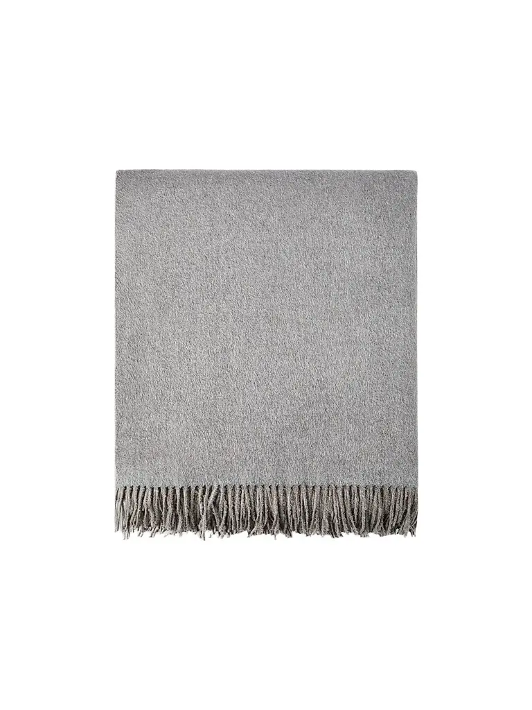 Brunello Cucinelli Two-Tone Silk Double Cloth Throw with Fringe | Image 1 Brunello Cucinelli Two-Tone Silk Double Cloth Throw with Fringe | Image 1