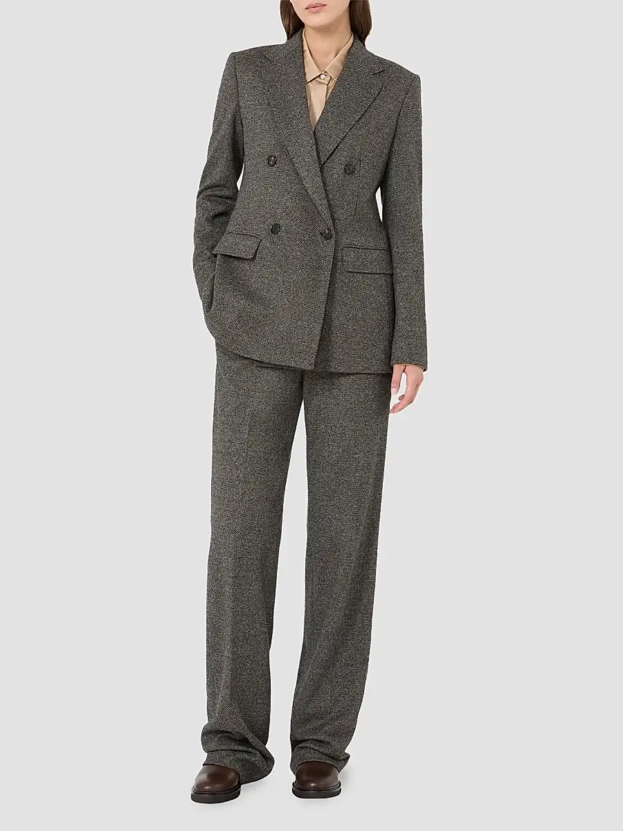 Max Mara Women's Double Breasted Jacquard Jersey Blazer | Thumbnail 2 Max Mara Women's Double Breasted Jacquard Jersey Blazer | Thumbnail 2