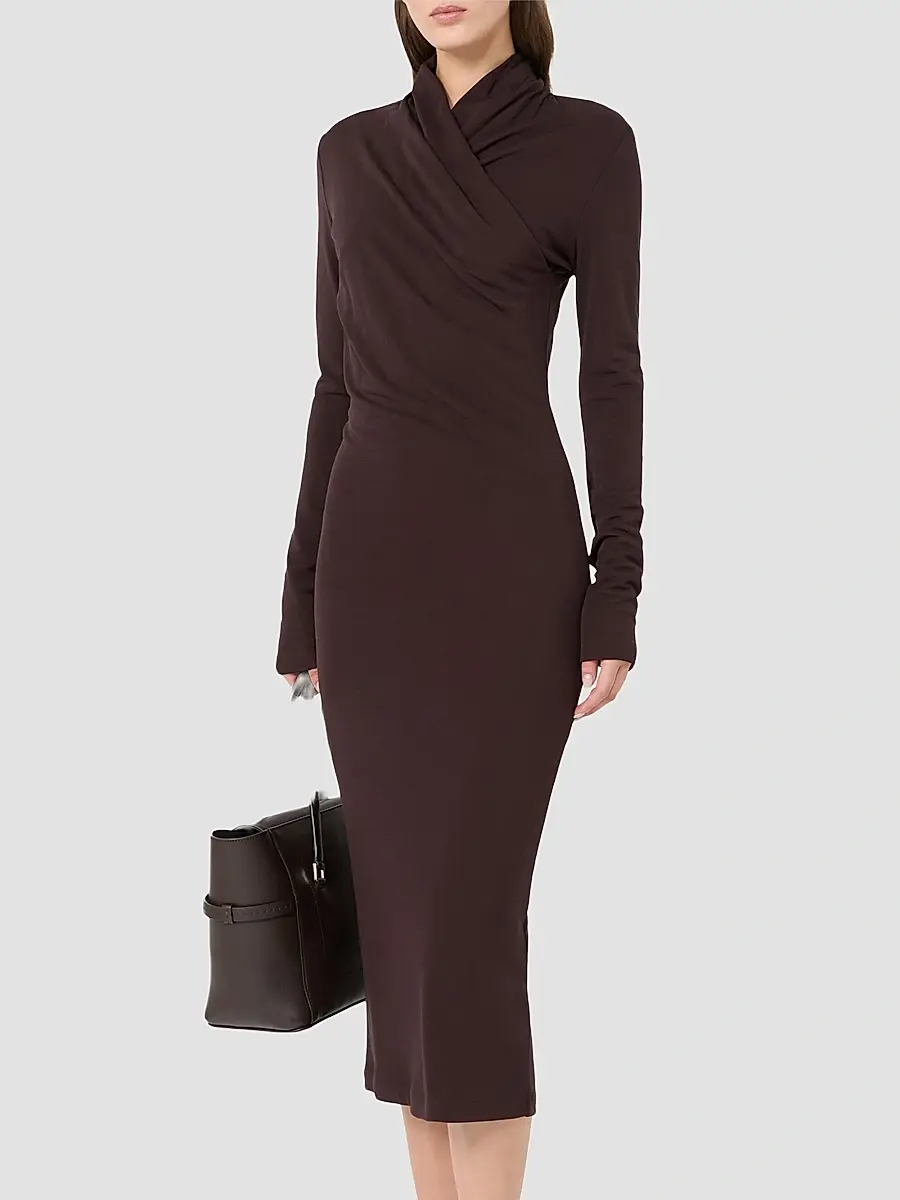 Max Mara Women's Slim Fluid Jersey Dress | Thumbnail 5 Max Mara Women's Slim Fluid Jersey Dress | Thumbnail 5