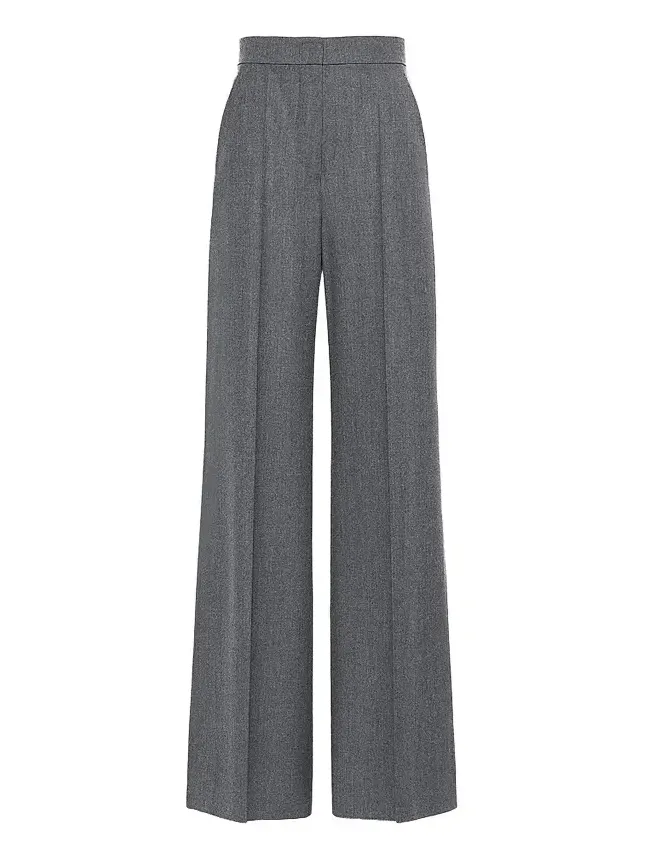 Women's High Waisted Wool Trousers