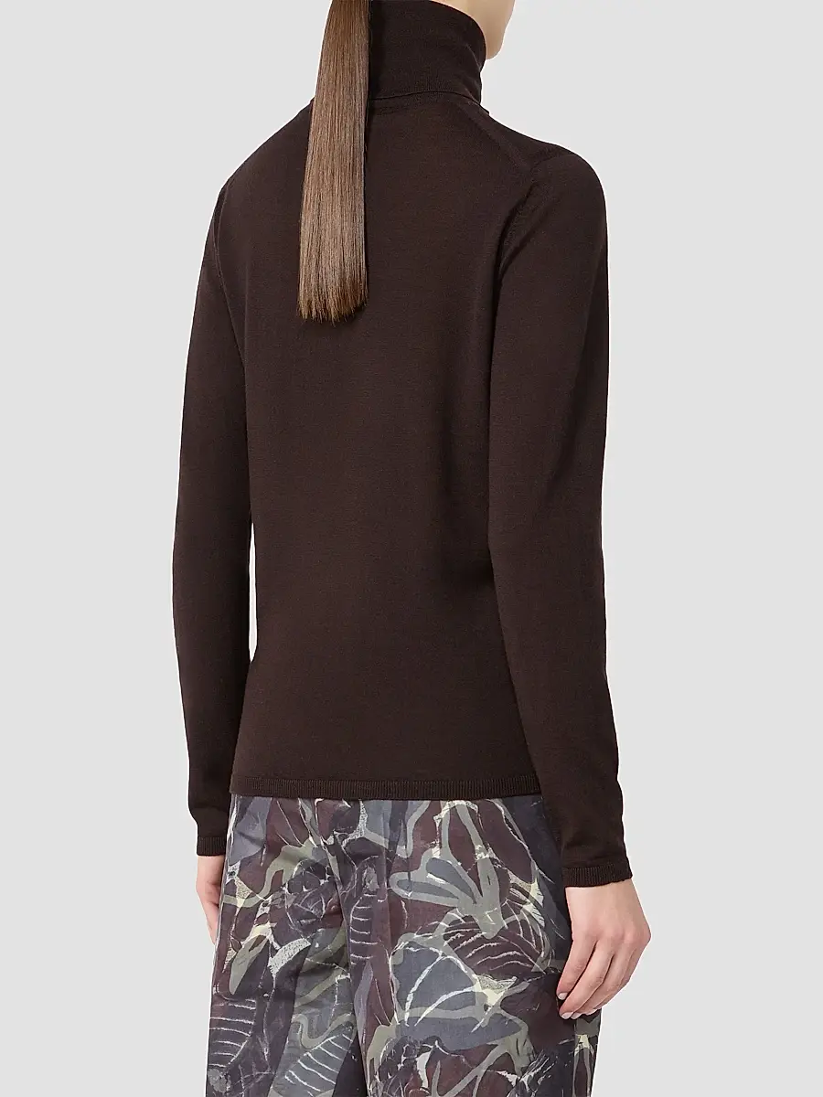 Max Mara Women's Wool Yarn Polo Neck Sweater | Thumbnail 4