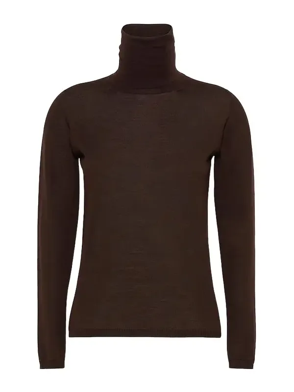 Women's Wool Yarn Polo Neck Sweater Women's Wool Yarn Polo Neck Sweater