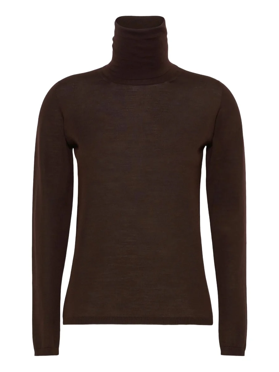 Women's Wool Yarn Polo Neck Sweater