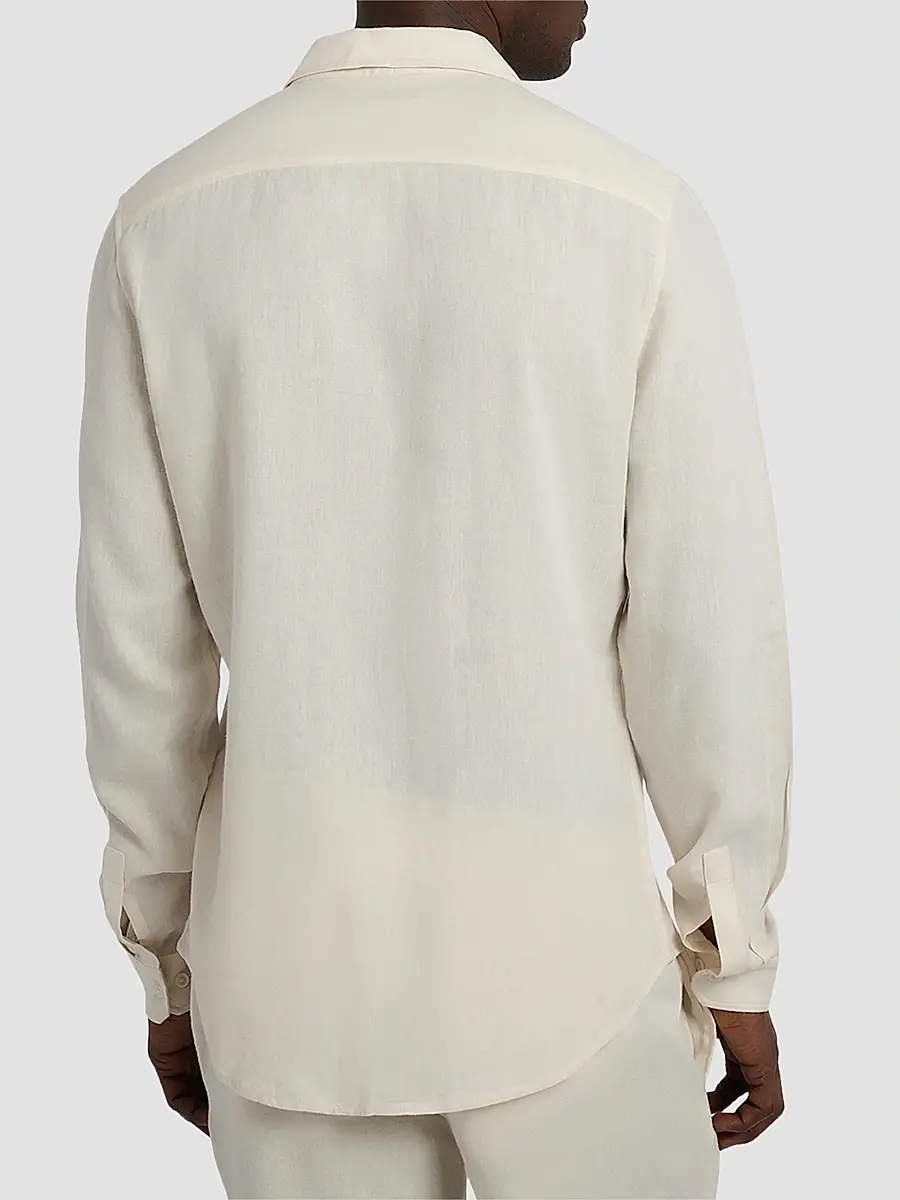 Onia Men's Standard-Fit Linen-Blend Shirt | Thumbnail 3 Onia Men's Standard-Fit Linen-Blend Shirt | Thumbnail 3