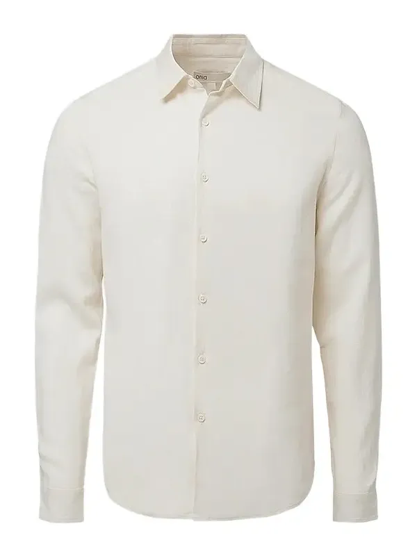 Men's Standard-Fit Linen-Blend Shirt