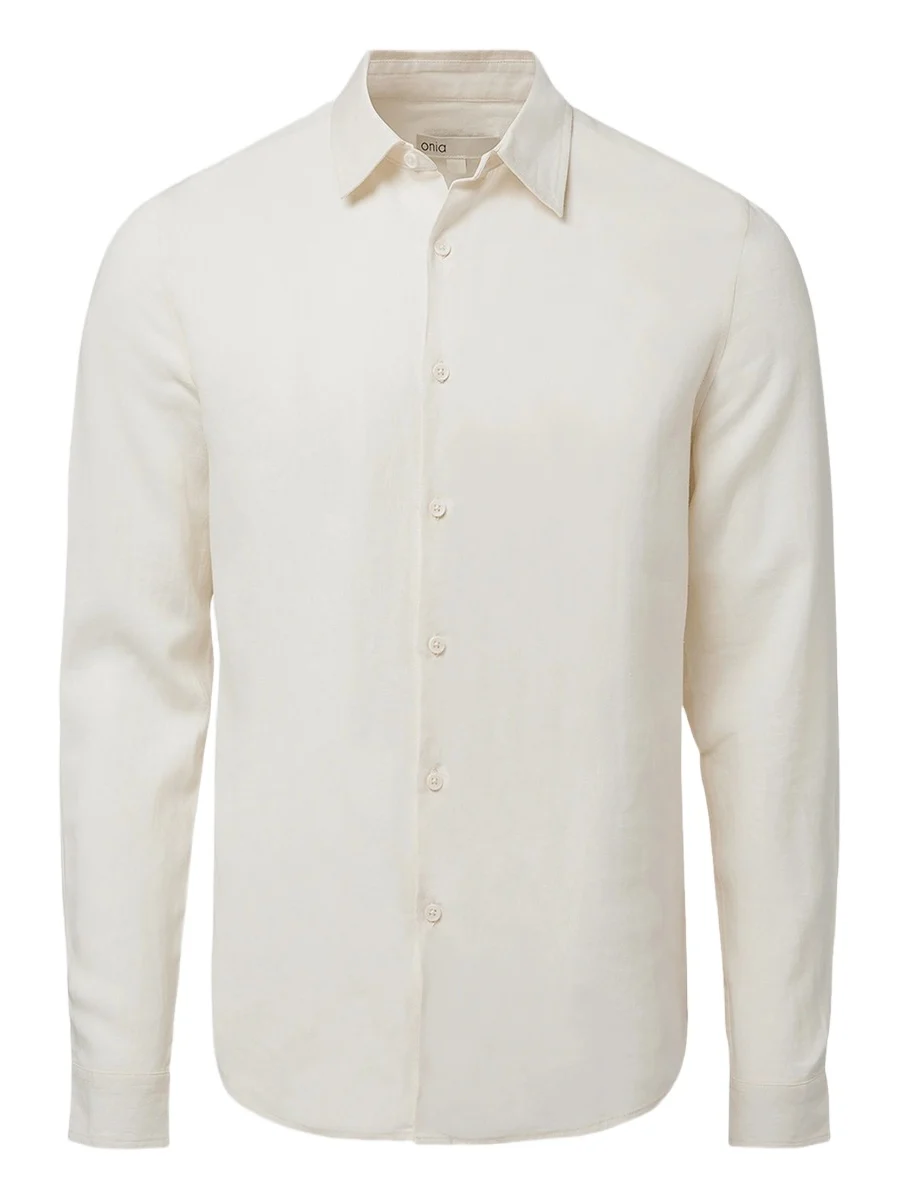 Men's Standard-Fit Linen-Blend Shirt