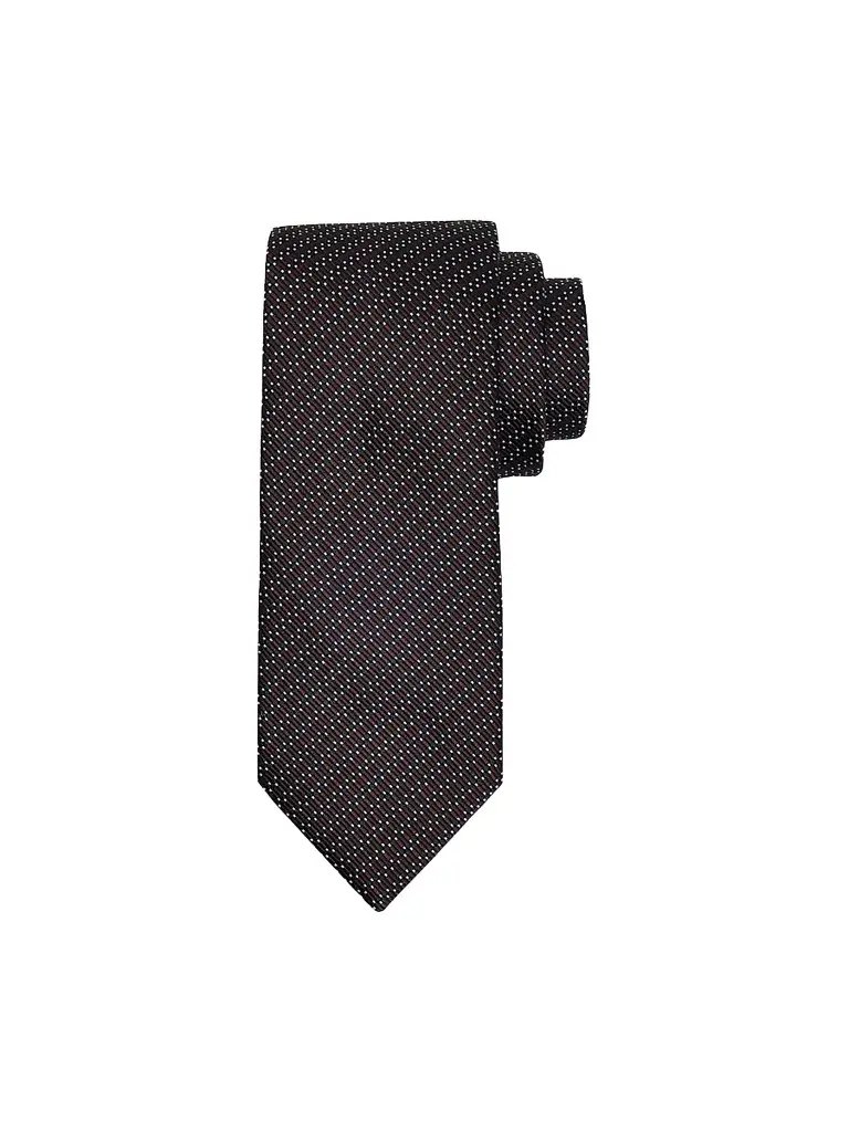 Brioni Men's Geometric Jacquard Silk Tie - Navy | Image 1 Brioni Men's Geometric Jacquard Silk Tie - Navy | Image 1