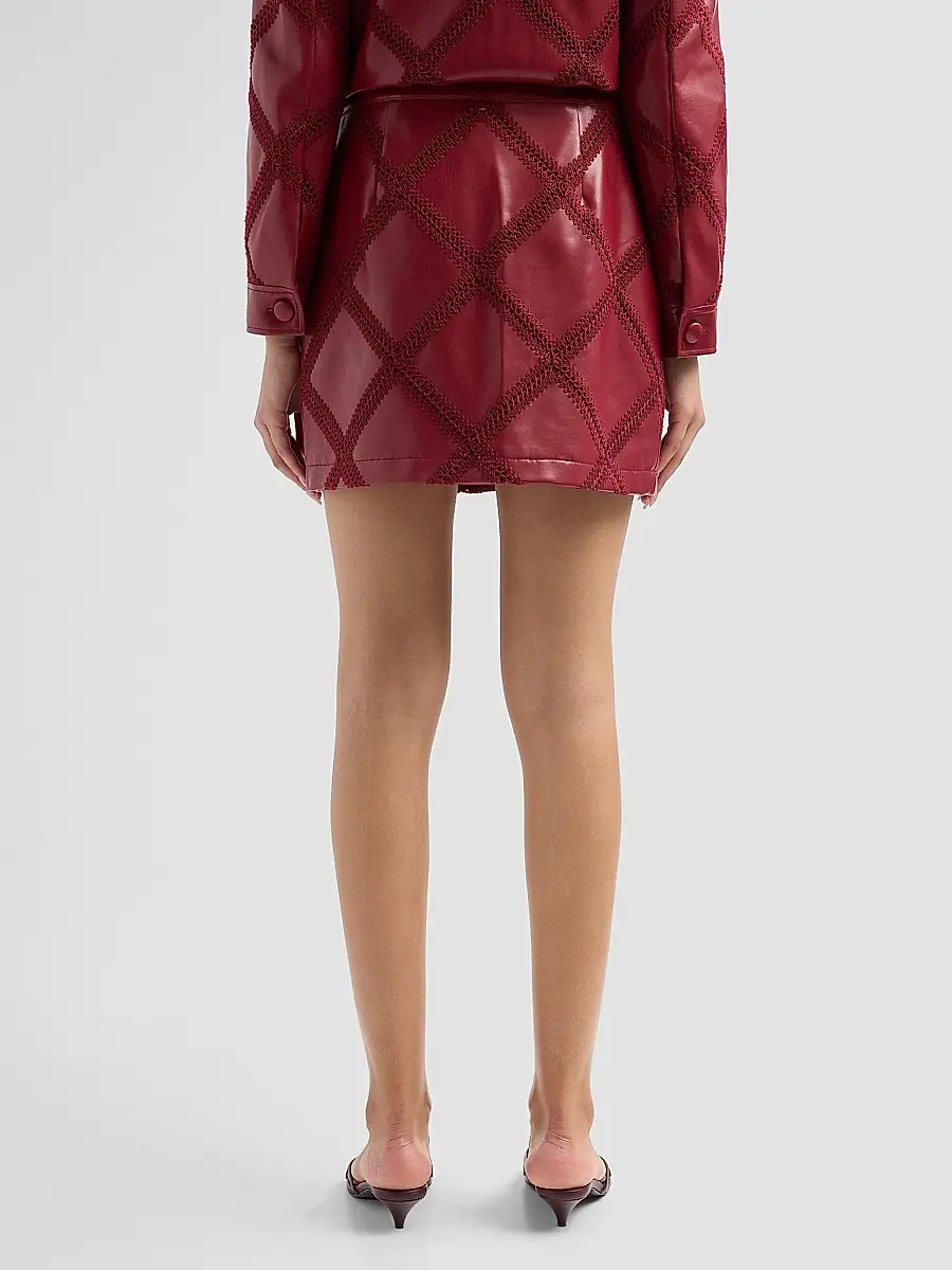 Cinq à Sept Women's Audree Faux-Leather Mini Skirt | Thumbnail 3 Cinq à Sept Women's Audree Faux-Leather Mini Skirt | Thumbnail 3