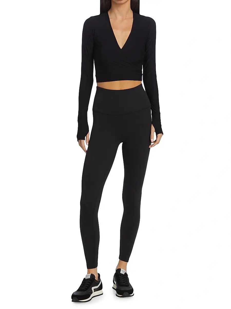 Commando Women's Wrap Long Sleeve Cropped Top | Thumbnail 2 Commando Women's Wrap Long Sleeve Cropped Top | Thumbnail 2