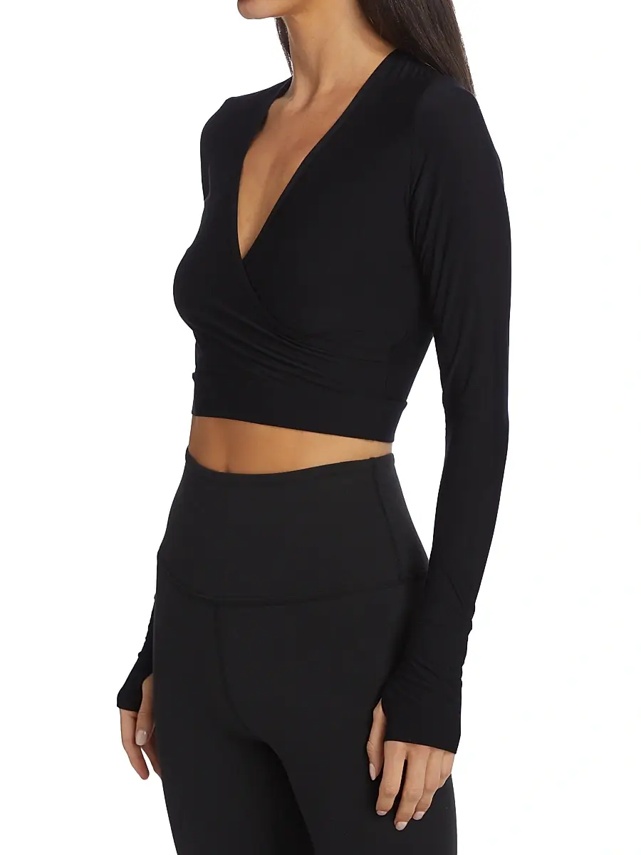 Commando Women's Wrap Long Sleeve Cropped Top | Thumbnail 4 Commando Women's Wrap Long Sleeve Cropped Top | Thumbnail 4