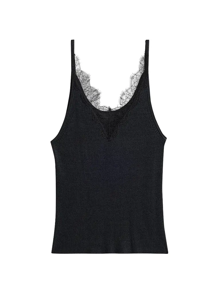 Nili Lotan Women's Aronia Silk Sweater Tank - Black | Image 1 Nili Lotan Women's Aronia Silk Sweater Tank - Black | Image 1