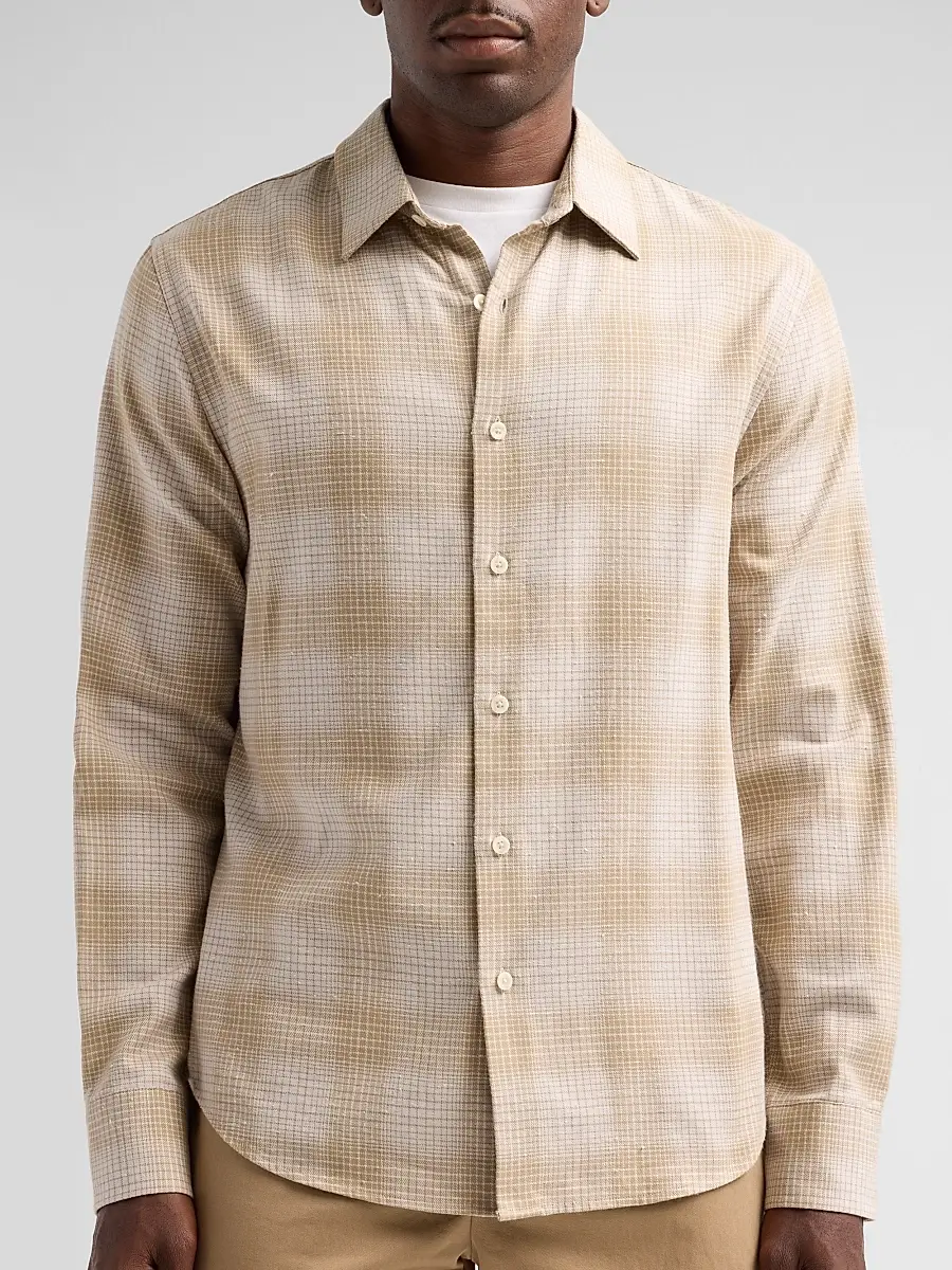 Vince Men's Ballow Plaid Cotton Shirt | Thumbnail 5